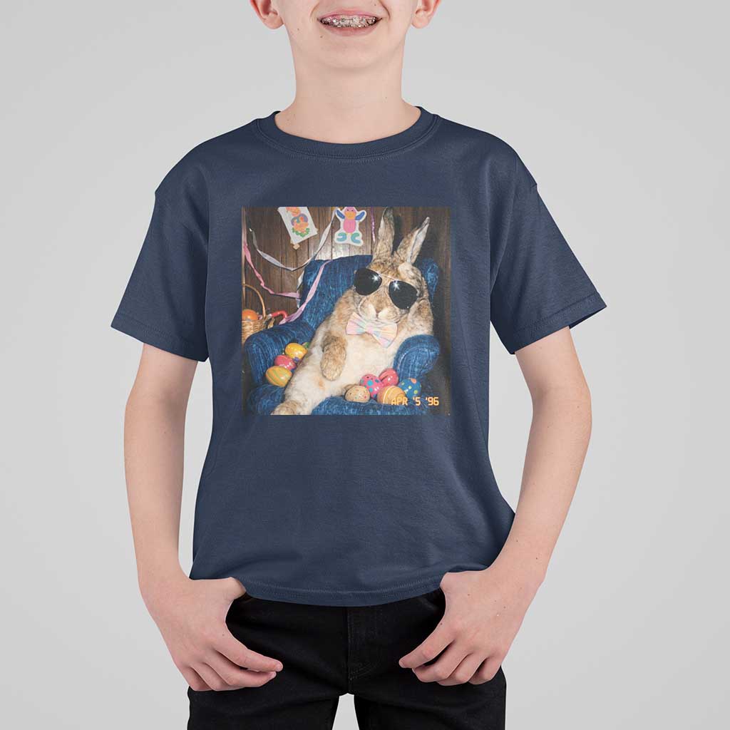 Funny Easter Bunny Sunglasses Graphic T Shirt For Kid