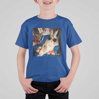 Funny Easter Bunny Sunglasses Graphic T Shirt For Kid