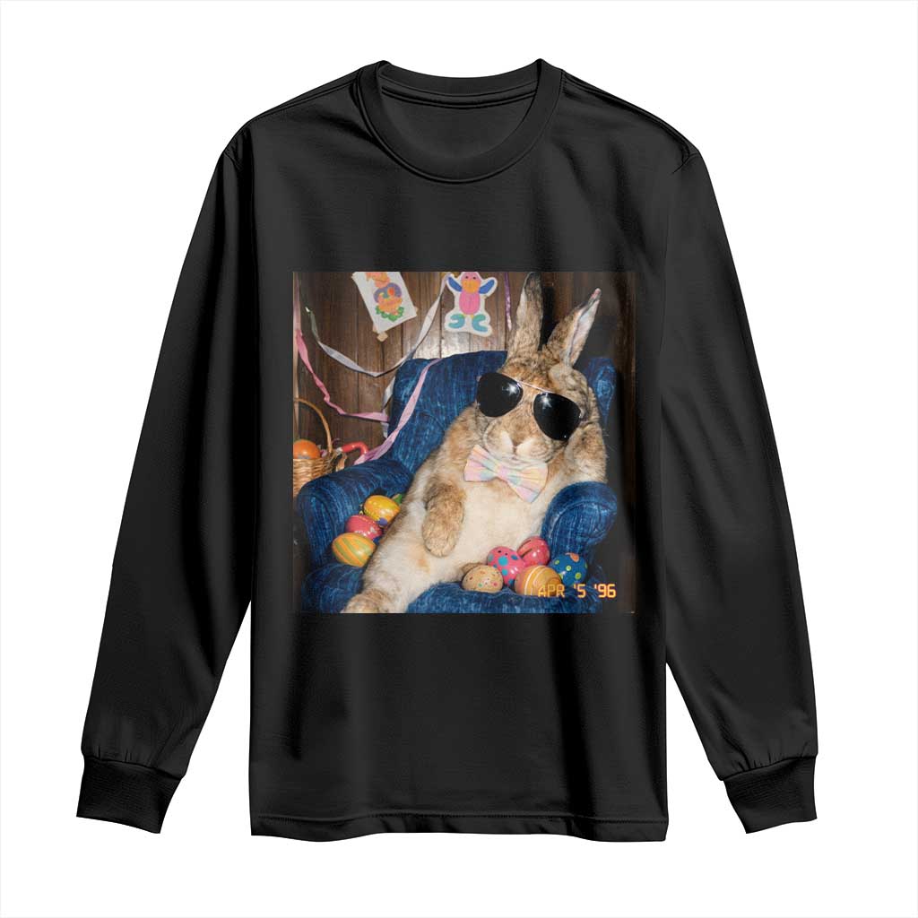 Funny Easter Bunny Sunglasses Graphic Long Sleeve Shirt