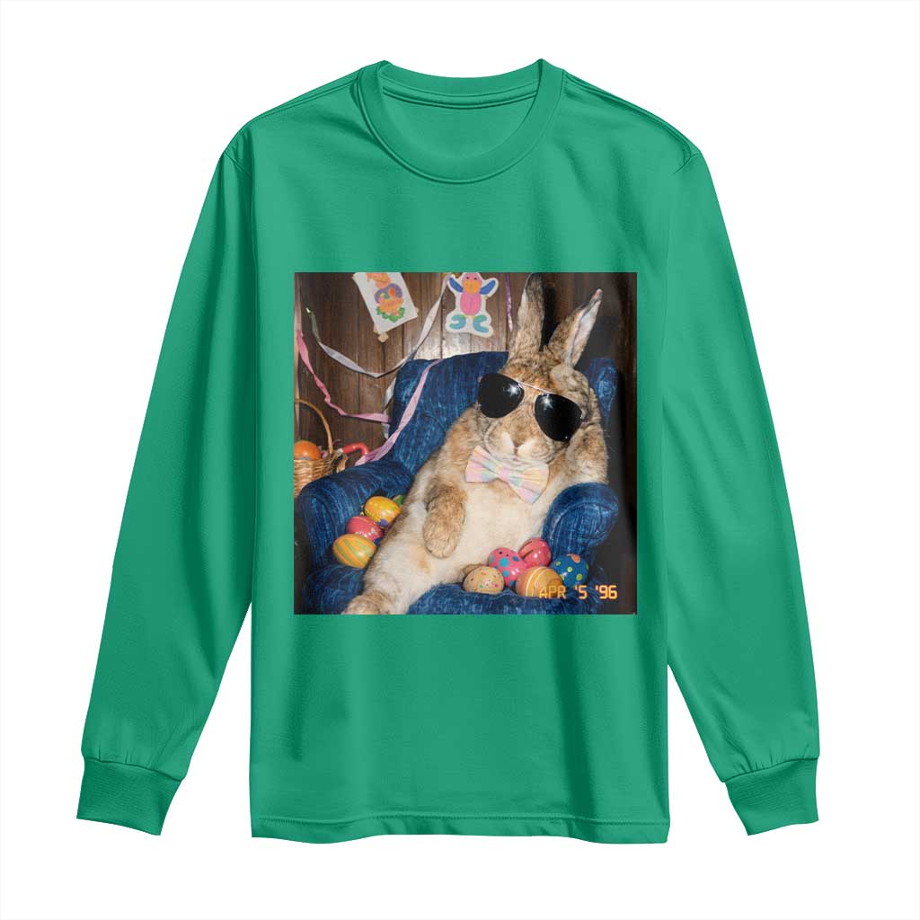 Funny Easter Bunny Sunglasses Graphic Long Sleeve Shirt
