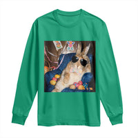 Funny Easter Bunny Sunglasses Graphic Long Sleeve Shirt