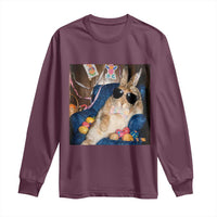 Funny Easter Bunny Sunglasses Graphic Long Sleeve Shirt