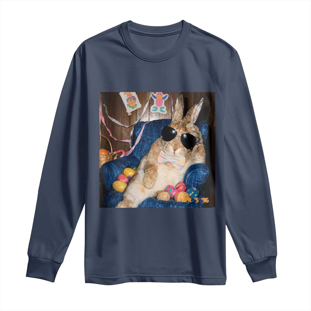 Funny Easter Bunny Sunglasses Graphic Long Sleeve Shirt