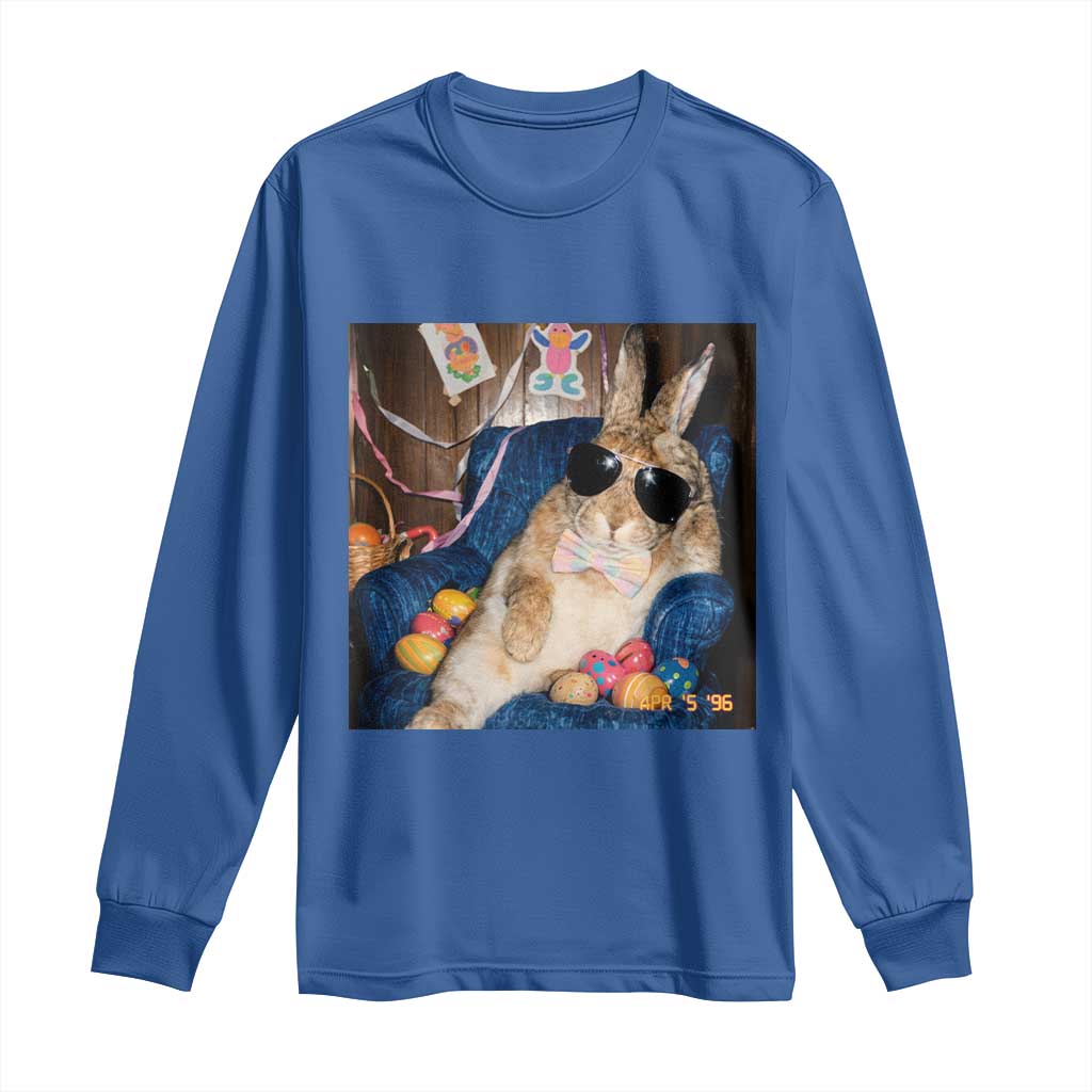 Funny Easter Bunny Sunglasses Graphic Long Sleeve Shirt