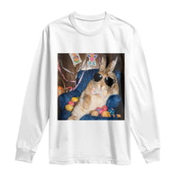Funny Easter Bunny Sunglasses Graphic Long Sleeve Shirt