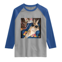 Funny Easter Bunny Sunglasses Graphic Raglan Shirt