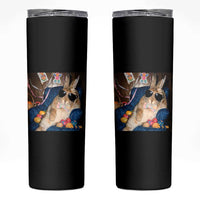 Funny Easter Bunny Sunglasses Graphic Skinny Tumbler