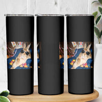 Funny Easter Bunny Sunglasses Graphic Skinny Tumbler