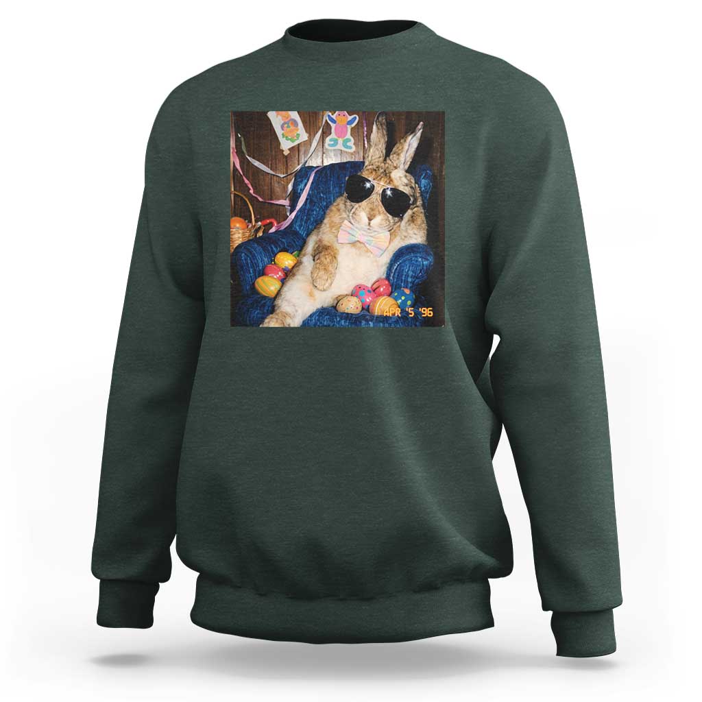 Funny Easter Bunny Sunglasses Graphic Sweatshirt