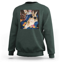 Funny Easter Bunny Sunglasses Graphic Sweatshirt