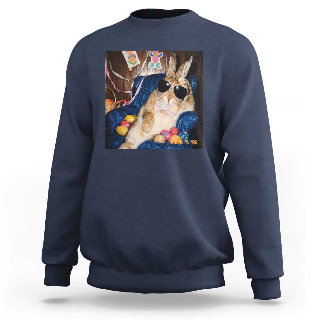 Funny Easter Bunny Sunglasses Graphic Sweatshirt
