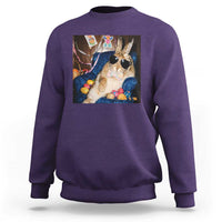 Funny Easter Bunny Sunglasses Graphic Sweatshirt