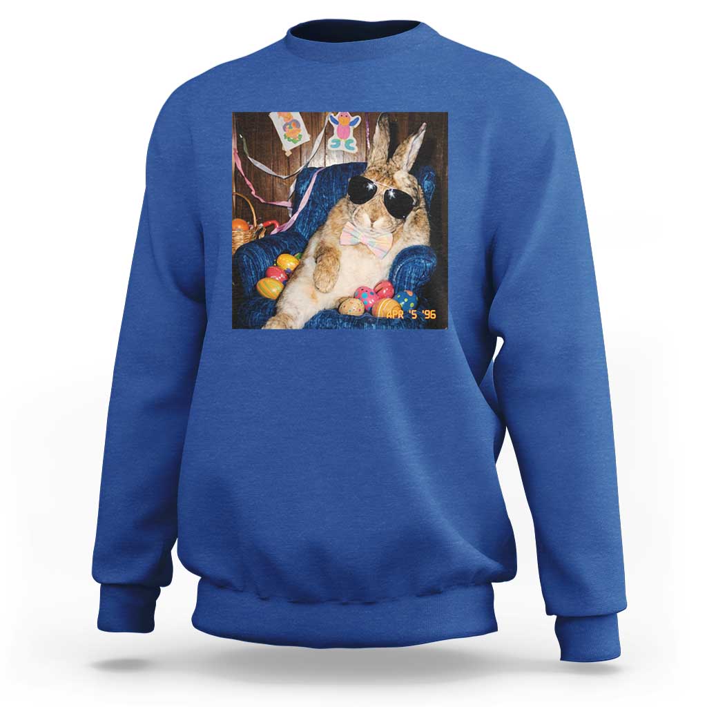 Funny Easter Bunny Sunglasses Graphic Sweatshirt