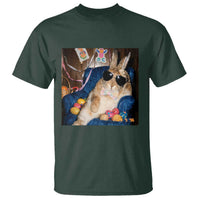 Funny Easter Bunny Sunglasses Graphic T Shirt