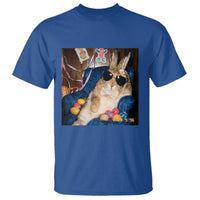Funny Easter Bunny Sunglasses Graphic T Shirt