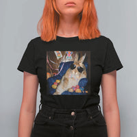 Funny Easter Bunny Sunglasses Graphic T Shirt For Women