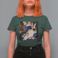 Funny Easter Bunny Sunglasses Graphic T Shirt For Women