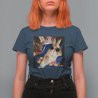 Funny Easter Bunny Sunglasses Graphic T Shirt For Women