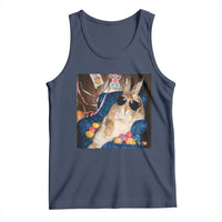Funny Easter Bunny Sunglasses Graphic Tank Top