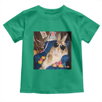 Funny Easter Bunny Sunglasses Graphic Toddler T Shirt