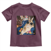 Funny Easter Bunny Sunglasses Graphic Toddler T Shirt