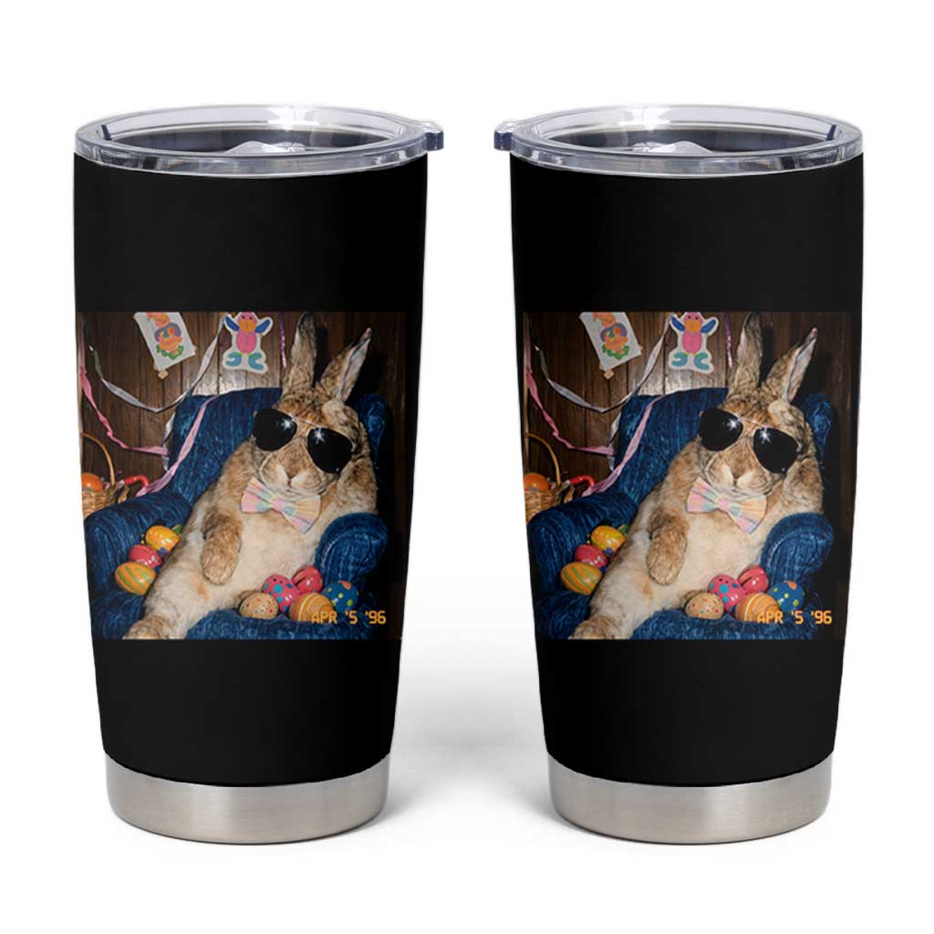 Funny Easter Bunny Sunglasses Graphic Tumbler Cup