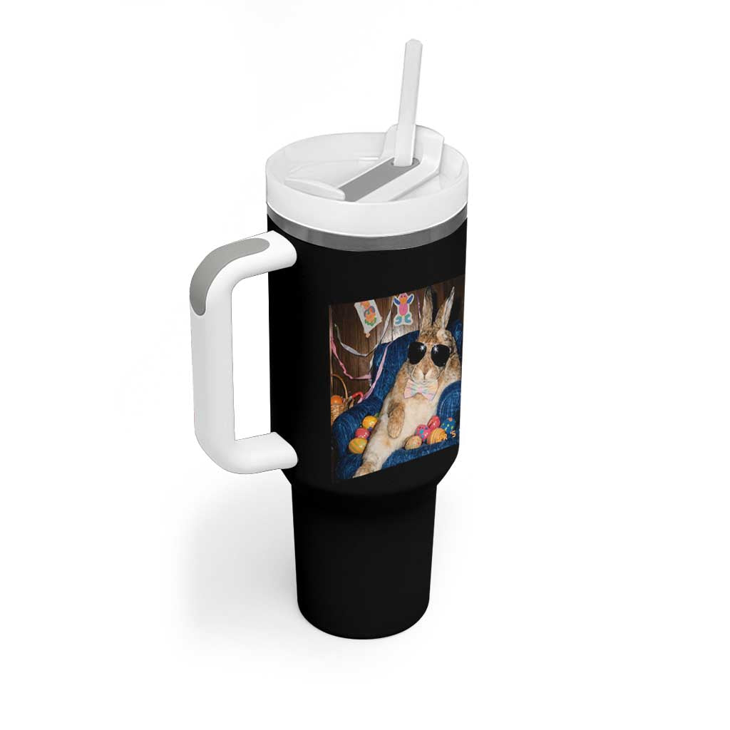 Funny Easter Bunny Sunglasses Graphic Tumbler With Handle