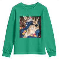 Funny Easter Bunny Sunglasses Graphic Youth Sweatshirt