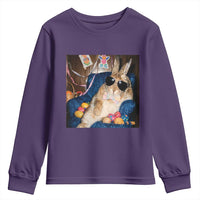 Funny Easter Bunny Sunglasses Graphic Youth Sweatshirt