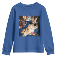 Funny Easter Bunny Sunglasses Graphic Youth Sweatshirt