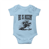 Funny Jesus Hockey Baby Onesie He Is Rizzin'