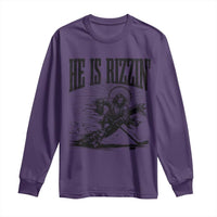 Funny Jesus Hockey Long Sleeve Shirt He Is Rizzin'