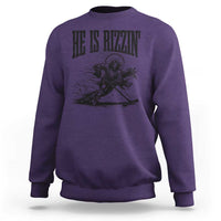 Funny Jesus Hockey Sweatshirt He Is Rizzin'