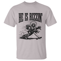 Funny Jesus Hockey T Shirt He Is Rizzin'