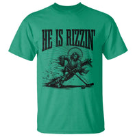 Funny Jesus Hockey T Shirt He Is Rizzin'