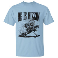 Funny Jesus Hockey T Shirt He Is Rizzin'