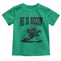 Funny Jesus Hockey Toddler T Shirt He Is Rizzin'