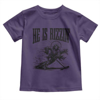 Funny Jesus Hockey Toddler T Shirt He Is Rizzin'