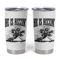 Funny Jesus Hockey Tumbler Cup He Is Rizzin'