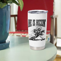 Funny Jesus Hockey Tumbler Cup He Is Rizzin'