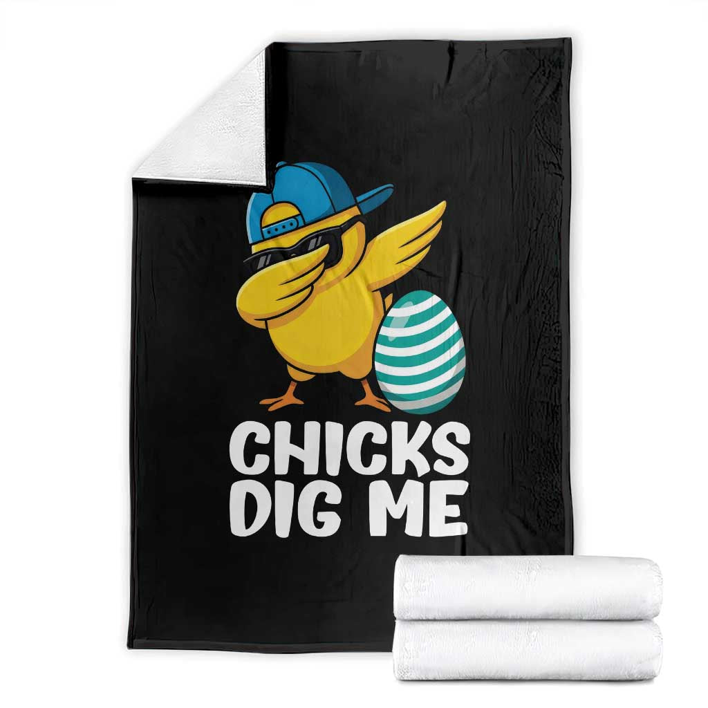 Easter Chicks Dig Me Throw Blanket Cute Chicken Dabbing Egg Hunt Toddler