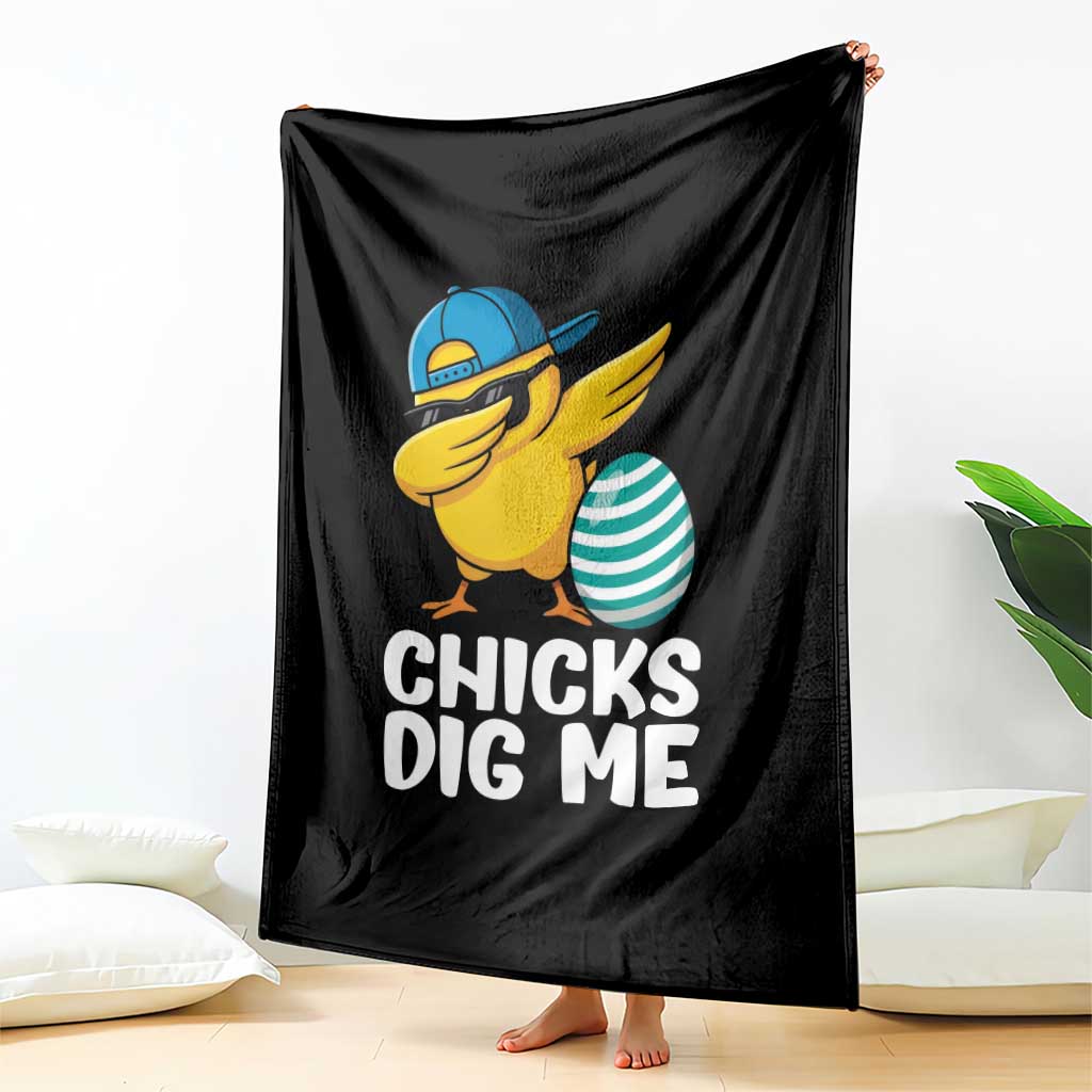 Easter Chicks Dig Me Throw Blanket Cute Chicken Dabbing Egg Hunt Toddler