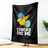 Easter Chicks Dig Me Throw Blanket Cute Chicken Dabbing Egg Hunt Toddler