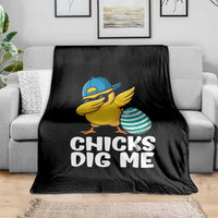 Easter Chicks Dig Me Throw Blanket Cute Chicken Dabbing Egg Hunt Toddler