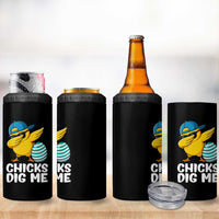 Easter Chicks Dig Me 4 in 1 Can Cooler Tumbler Cute Chicken Dabbing Egg Hunt Toddler