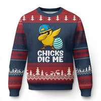 Easter Chicks Dig Me Ugly Christmas Sweater Cute Chicken Dabbing Egg Hunt Toddler