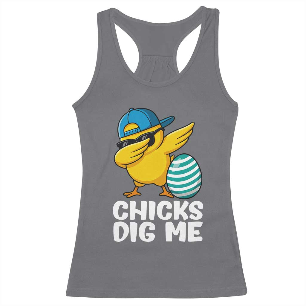 Easter Chicks Dig Me Racerback Tank Top Cute Chicken Dabbing Egg Hunt Toddler