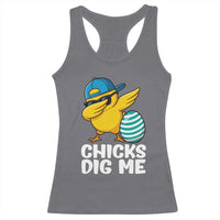 Easter Chicks Dig Me Racerback Tank Top Cute Chicken Dabbing Egg Hunt Toddler