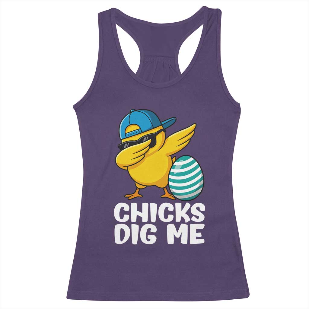 Easter Chicks Dig Me Racerback Tank Top Cute Chicken Dabbing Egg Hunt Toddler