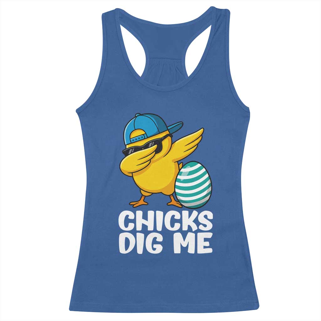 Easter Chicks Dig Me Racerback Tank Top Cute Chicken Dabbing Egg Hunt Toddler